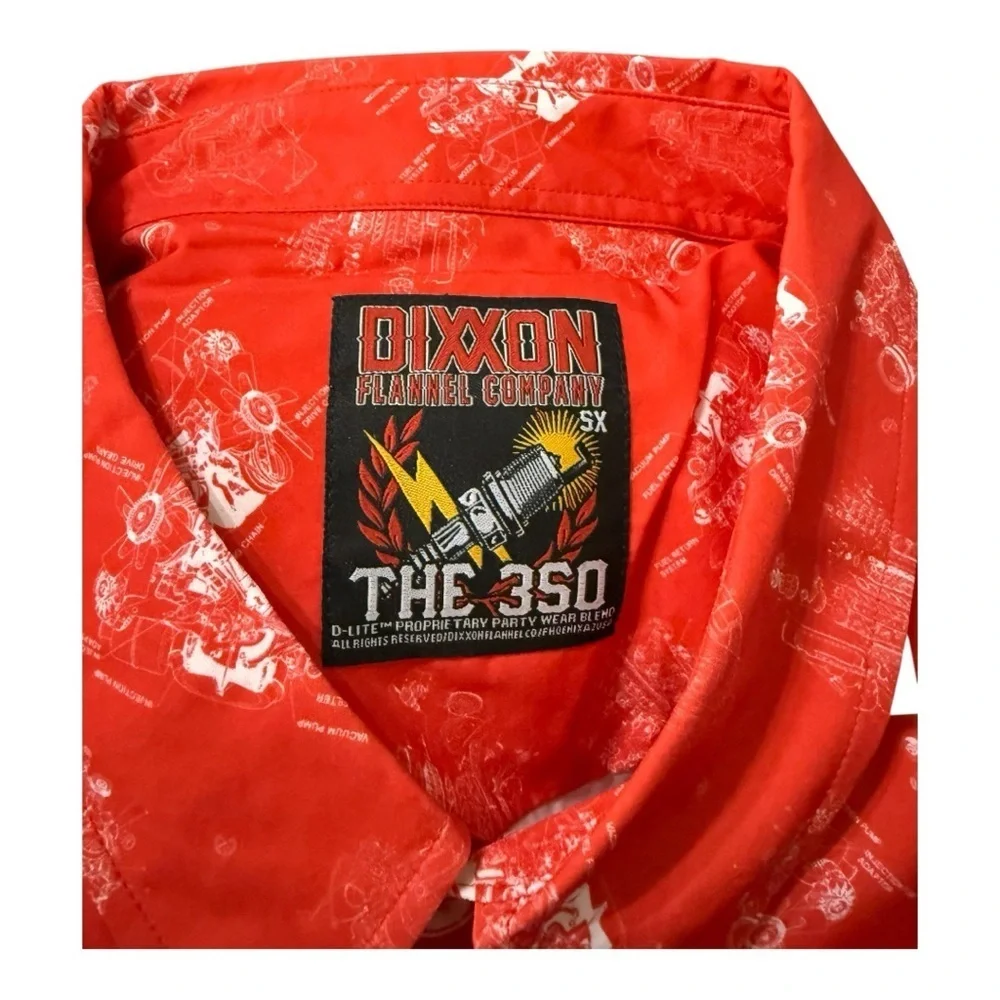 Dixxon Flannel Co. “The 350” Men’s Red Button-Down Shirt Size 5X - Picture 6 of 8